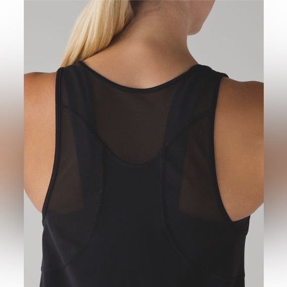 Lululemon Women’s Sculpt Tank II Black Size 12 Running Mesh UPF 50+ Protection - Picture 3 of 9